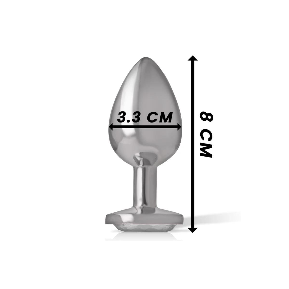 Aluminium-Metall-Anal-Stecker, Weisses Herz, Größe M von Intense Anal Toys kaufen | Fesselliebe