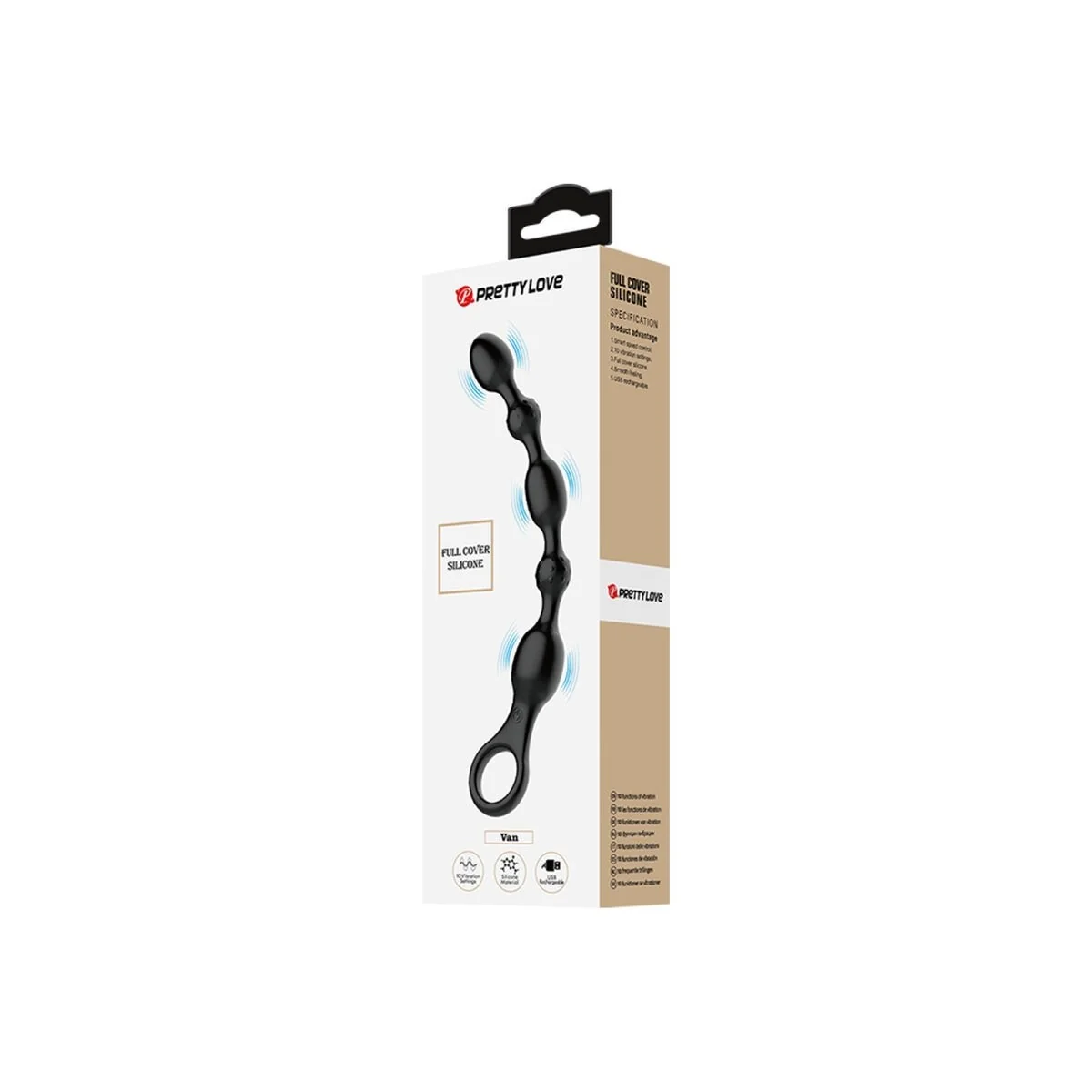 Vanal Balls 10 Vibrationen wiederaufladbares Silikon von Pretty Love kaufen | Fesselliebe