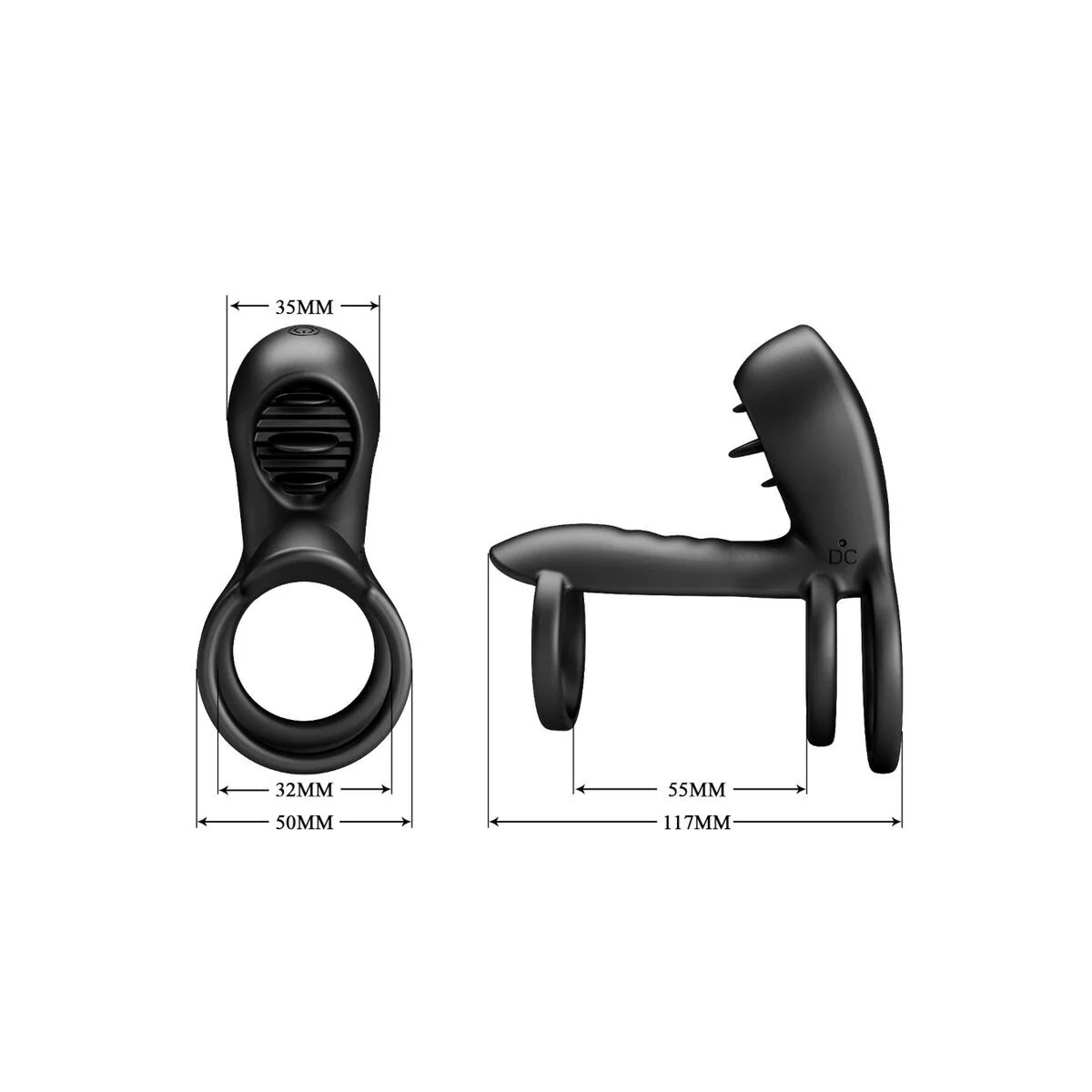 Jammy Penis-Hülle 12 Vibrationen mit wiederaufladbarer Silikon-Zunge von Pretty Love Male kaufen | Fesselliebe