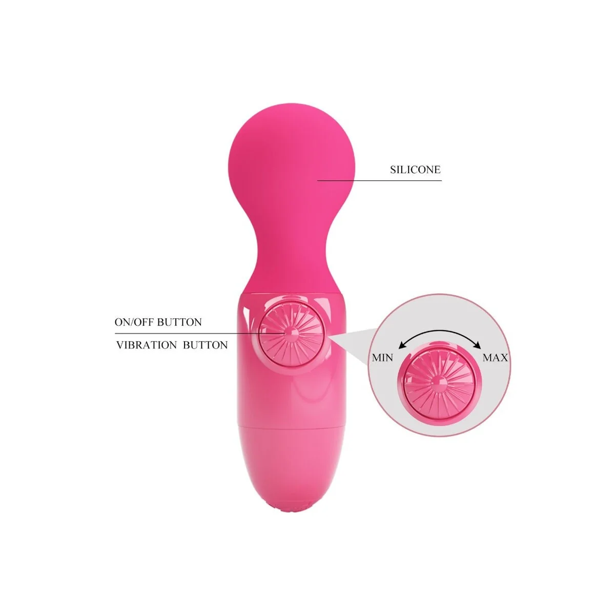Magenta Mini Persönliches Massager von Pretty Love kaufen | Fesselliebe