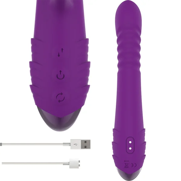 Iggy Multifunktions-wiederaufladbarer Vibrator Up & Down mit Klitorelstimulator Lila von Intense Fun kaufen | Fesselliebe