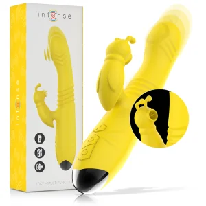 Toky Multifunktionsvibrator Up & Down mit Klitorelstimulator Gelb von Intense Fun kaufen | Fesselliebe