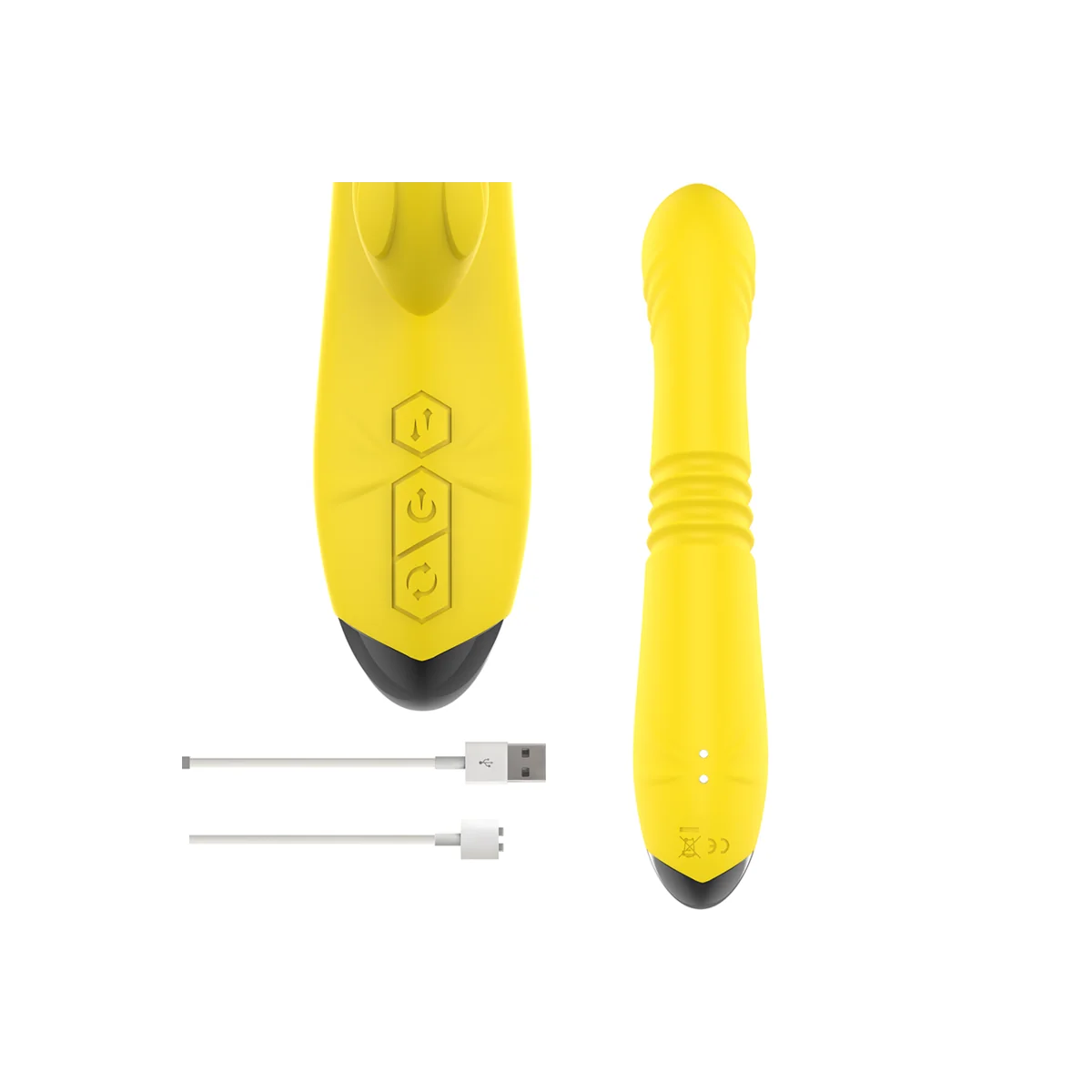 Toky Multifunktionsvibrator Up & Down mit Klitorelstimulator Gelb von Intense Fun kaufen | Fesselliebe