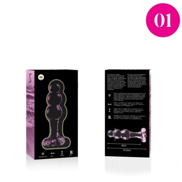 Modell 1 Analplug Borosilikatglas Rosa 10.5 cm -O- 3 cm von Nebula Series By Ibiza kaufen | Fesselliebe