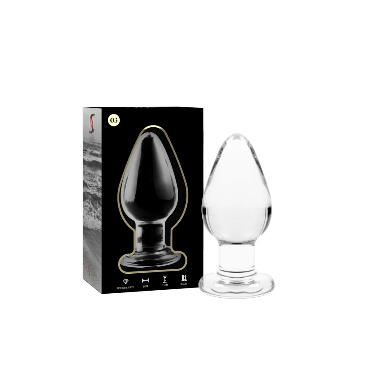 Modell 3 Analplug Borosilikatglas Transparent 11 cm -O- 5 cm von Nebula Series By Ibiza kaufen | Fesselliebe