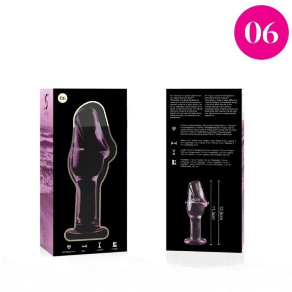Modell 6 Analplug Borosilikatglas Rosa 12.5 cm -O- 4 cm von Nebula Series By Ibiza kaufen | Fesselliebe