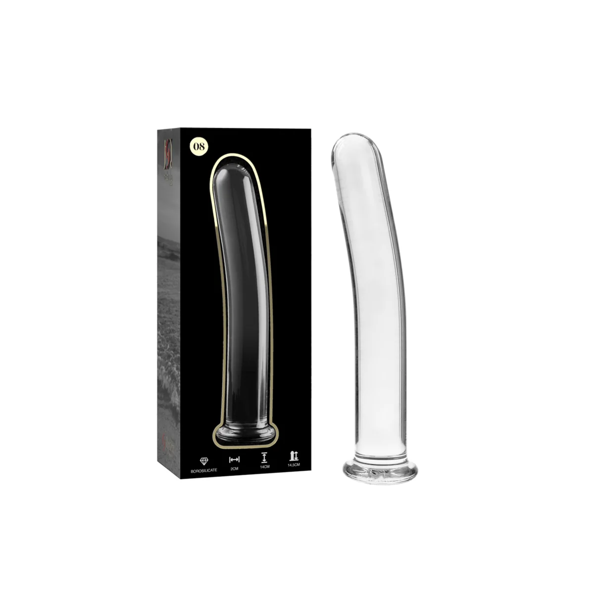 Modell 8 Dildo Borosilikatglas Klar 14.5 cm -O- 2 cm von Nebula Series By Ibiza kaufen | Fesselliebe