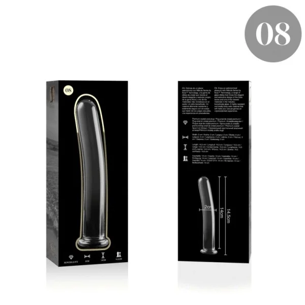 Modell 8 Dildo Borosilikatglas Klar 14.5 cm -O- 2 cm von Nebula Series By Ibiza kaufen | Fesselliebe