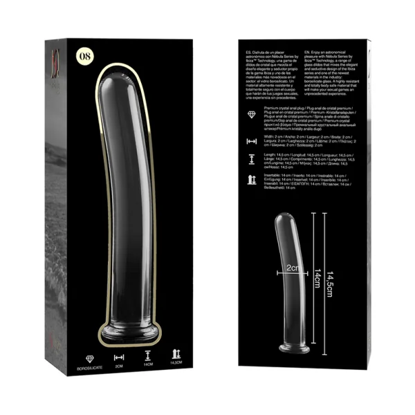 Modell 8 Dildo Borosilikatglas Klar 14.5 cm -O- 2 cm von Nebula Series By Ibiza kaufen | Fesselliebe
