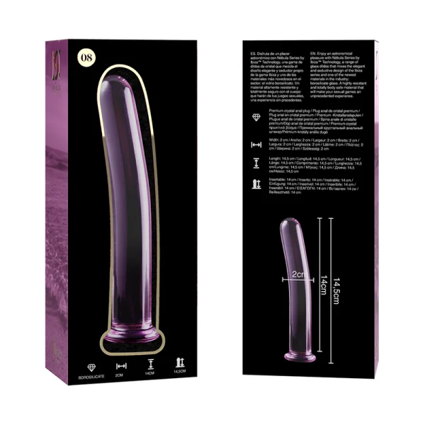 Modell 8 Dildo Borosilikatglas Rosa 14.5 cm -O- 2 cm von Nebula Series By Ibiza kaufen | Fesselliebe