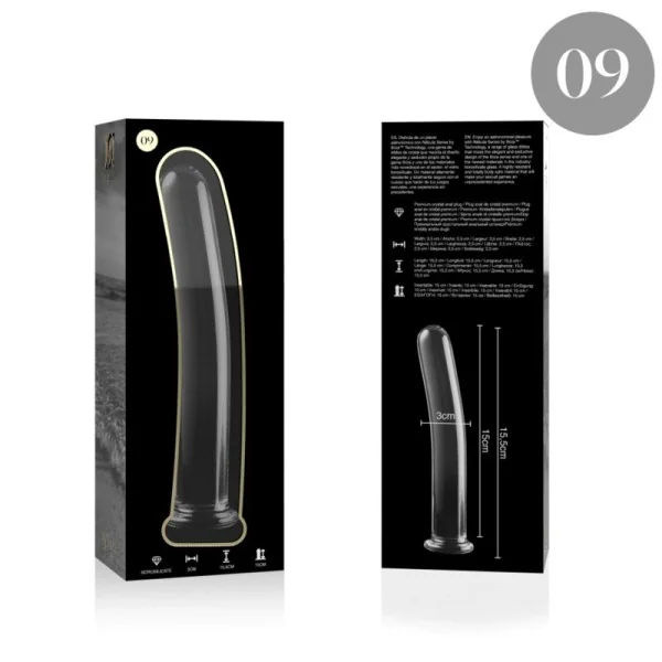 Modell 9 Dildo Borosilikatglas Klar 15.5 cm -O- 2.5 cm von Nebula Series By Ibiza kaufen | Fesselliebe