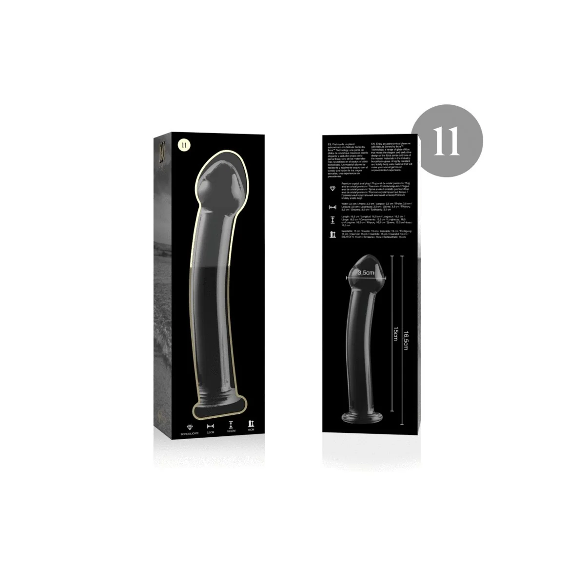 Modell 11 Dildo Borosilikatglas Klar 16 cm -O- 3 cm von Nebula Series By Ibiza kaufen | Fesselliebe