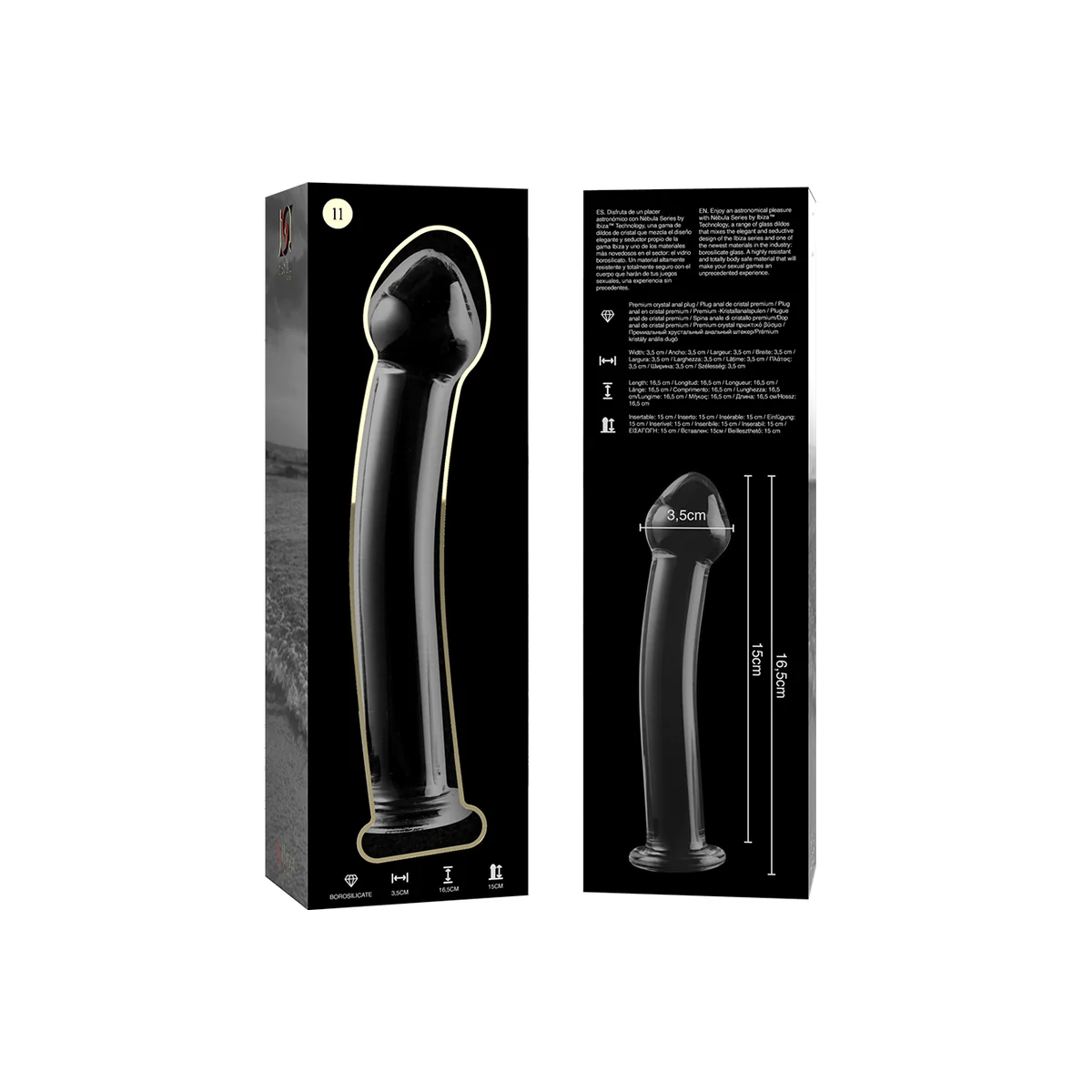 Modell 11 Dildo Borosilikatglas Klar 16 cm -O- 3 cm von Nebula Series By Ibiza kaufen | Fesselliebe