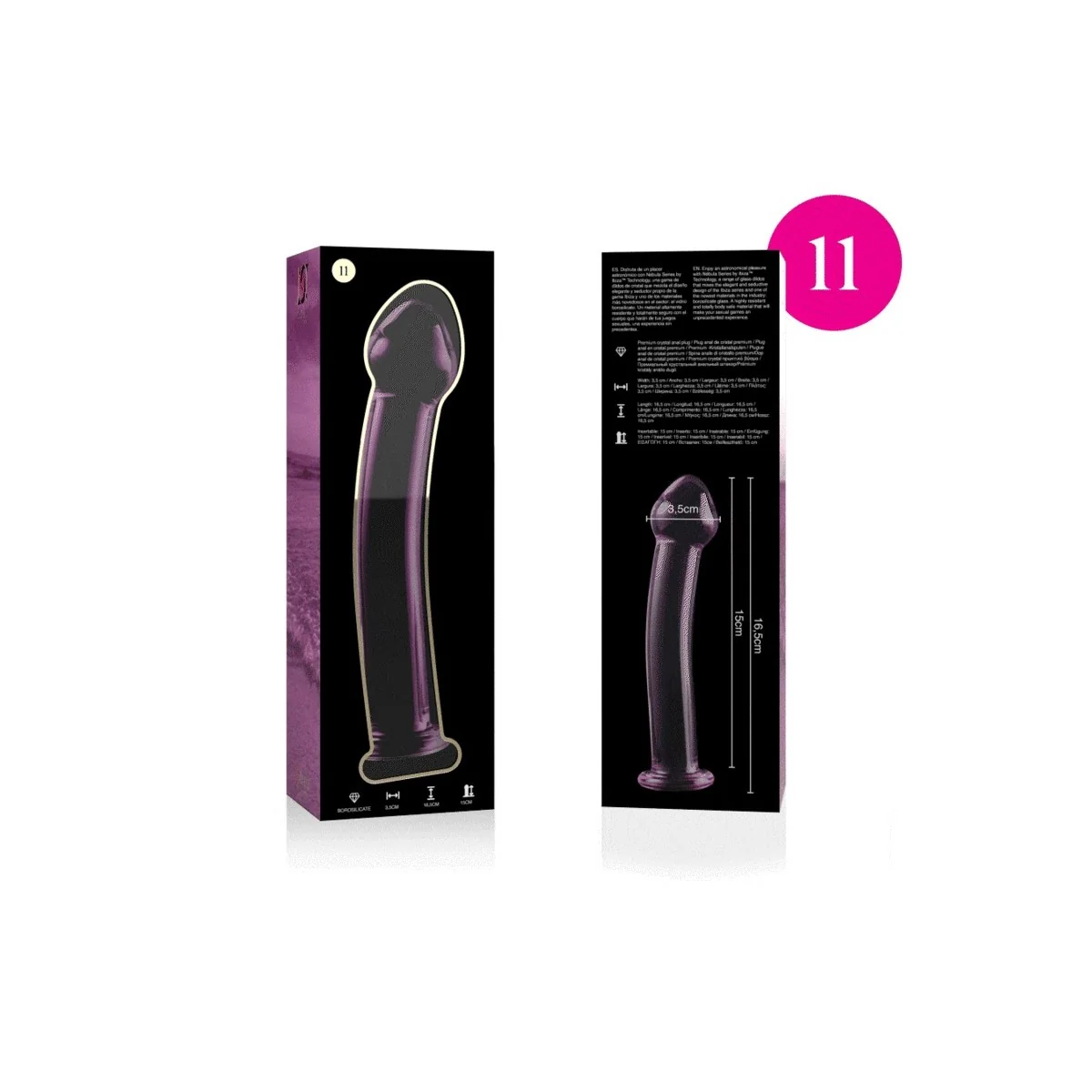 Modell 11 Dildo Borosilikatglas Rosa 16 cm -O- 3 cm von Nebula Series By Ibiza kaufen | Fesselliebe