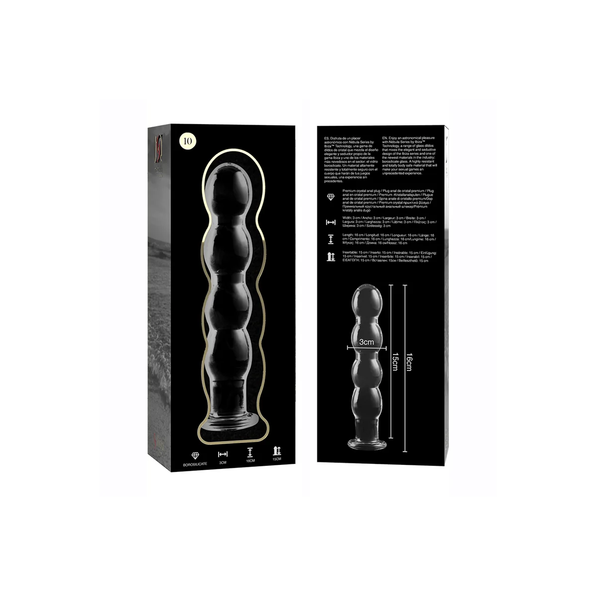 Modell 10 Dildo Borosilikatglas Klar 16.5 cm -O- 3.5 cm von Nebula Series By Ibiza kaufen | Fesselliebe