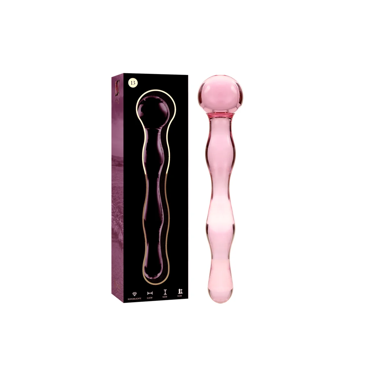 Modell 13 Dildo Borosilikatglas Rosa 18 cm -O- 3.5 cm von Nebula Series By Ibiza kaufen | Fesselliebe