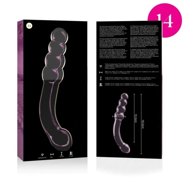 Modell 14 Dildo Borosilikatglas Rosa 18.5 cm -O- 3 cm von Nebula Series By Ibiza kaufen | Fesselliebe