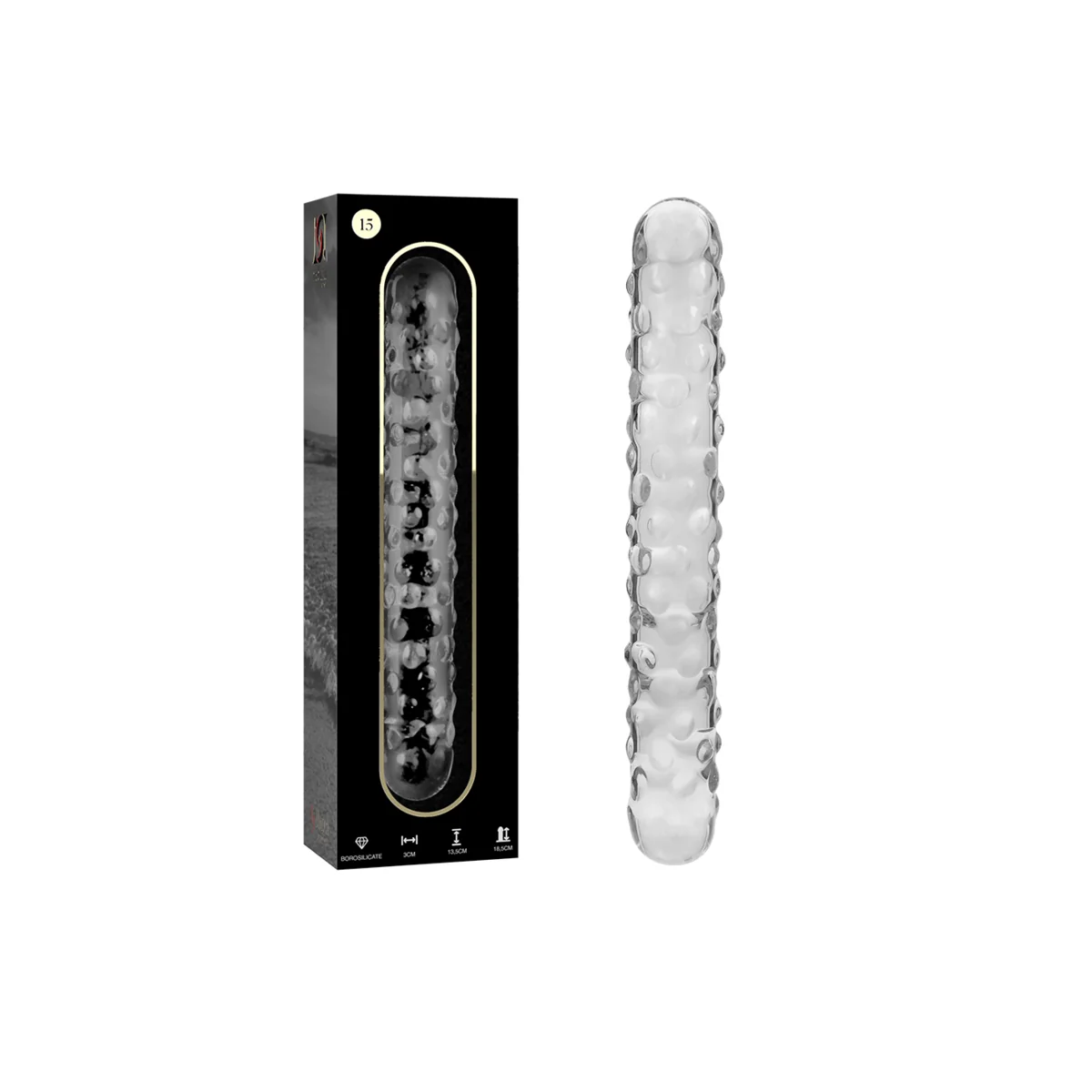 Modell 15 Dildo Borosilikatglas Klar 18.5 cm -O- 3 cm von Nebula Series By Ibiza kaufen | Fesselliebe