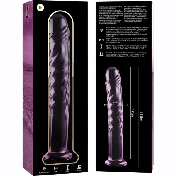 Modell 16 Dildo Borosilikatglas Rosa 18.5 cm -O- 3 cm von Nebula Series By Ibiza kaufen | Fesselliebe