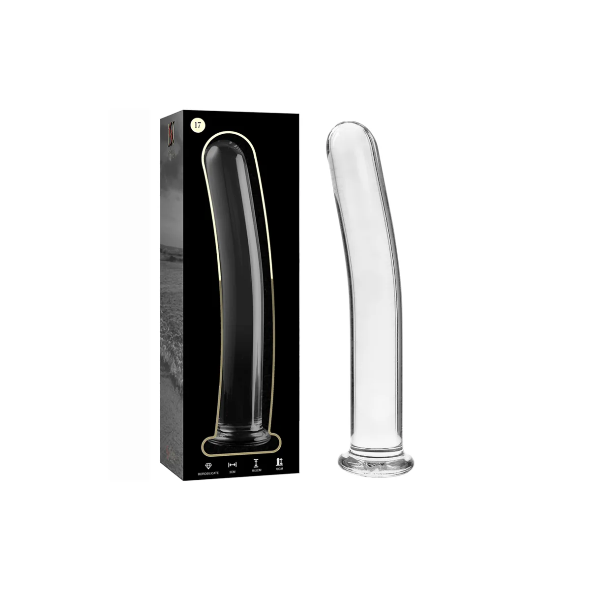 Modell 17 Dildo Borosilikatglas Klar 18.5 cm -O- 3 cm von Nebula Series By Ibiza kaufen | Fesselliebe