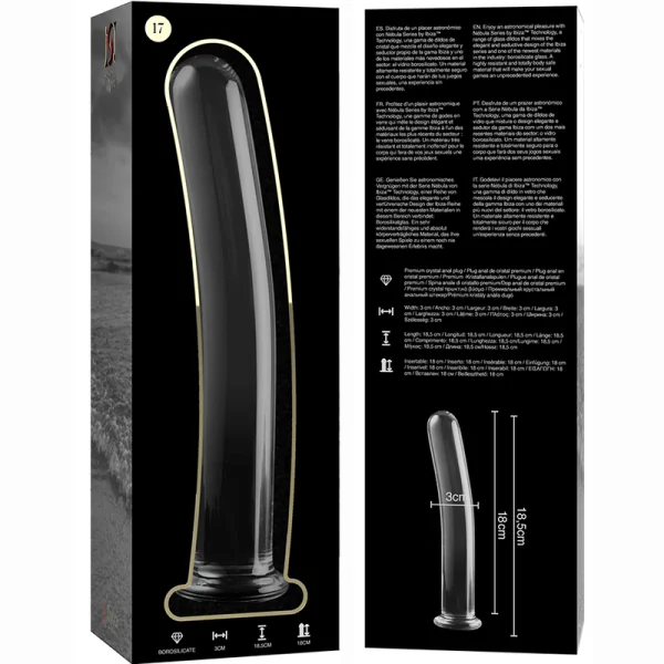 Modell 17 Dildo Borosilikatglas Klar 18.5 cm -O- 3 cm von Nebula Series By Ibiza kaufen | Fesselliebe