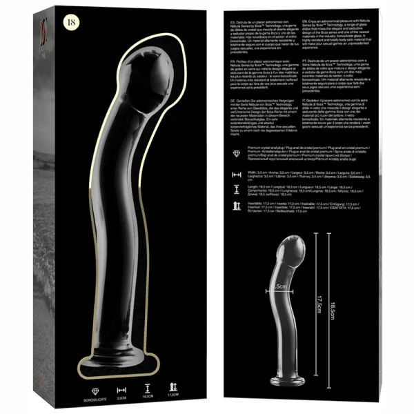 Modell 18 Dildo Borosilikatglas Klar 18.5 cm -O- 3.5 cm von Nebula Series By Ibiza kaufen | Fesselliebe
