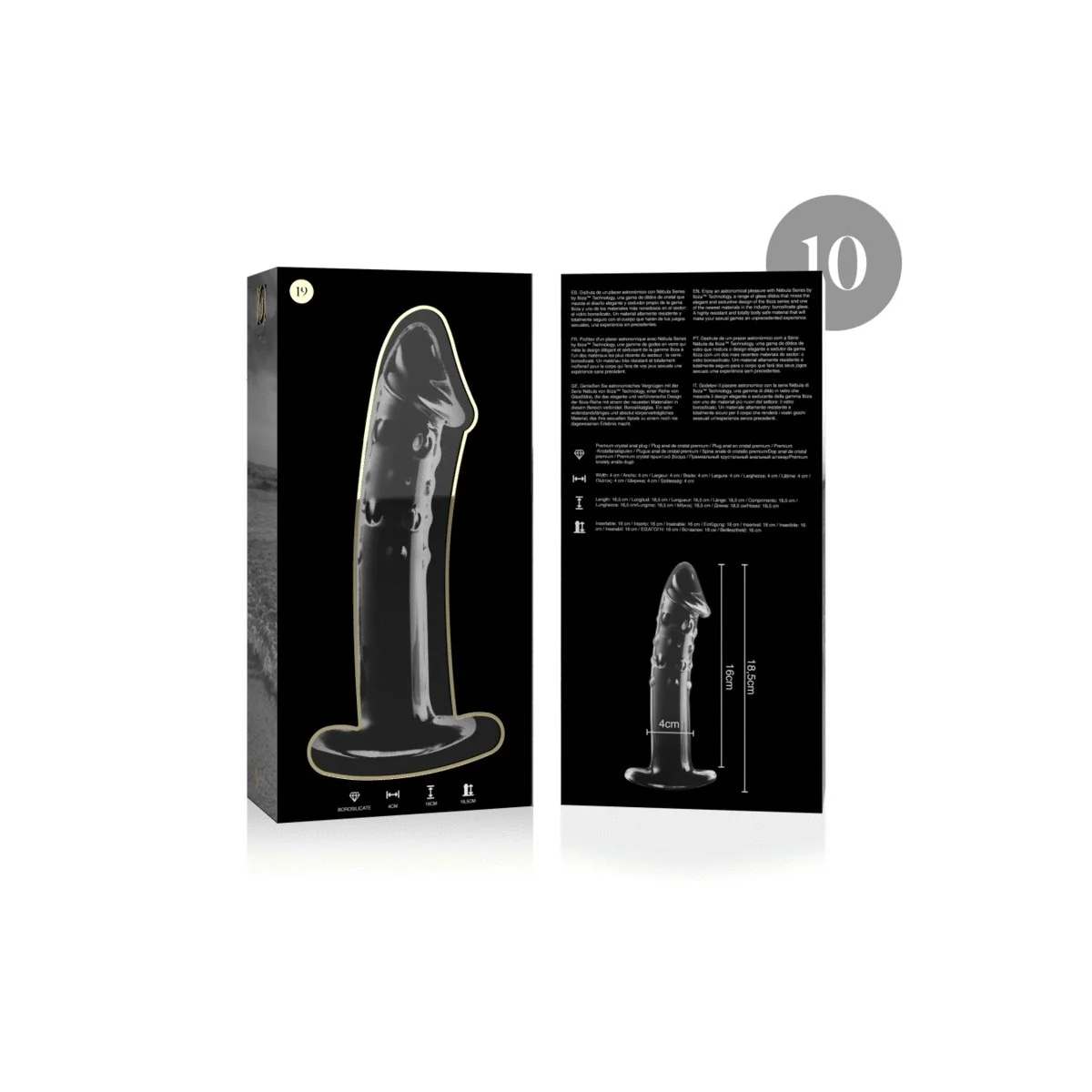 Modell 19 Dildo Borosilikatglas Klar 18.5 cm -O- 4 cm von Nebula Series By Ibiza kaufen | Fesselliebe