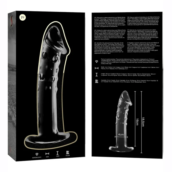 Modell 19 Dildo Borosilikatglas Klar 18.5 cm -O- 4 cm von Nebula Series By Ibiza kaufen | Fesselliebe