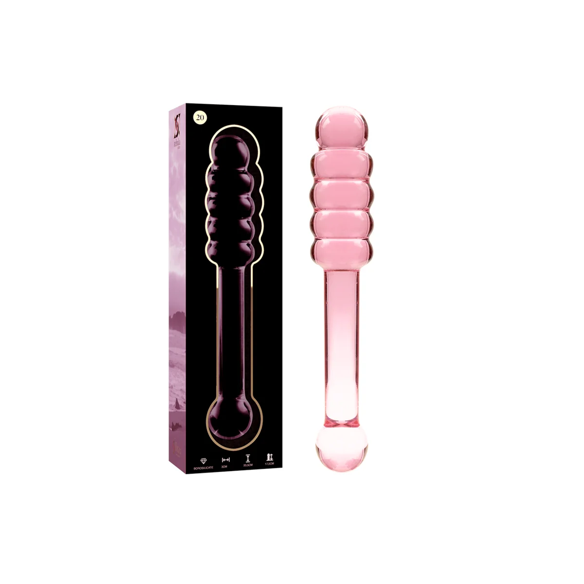 Modell 20 Dildo Borosilikatglas Rosa 20.5 cm -O- 3 cm von Nebula Series By Ibiza kaufen | Fesselliebe