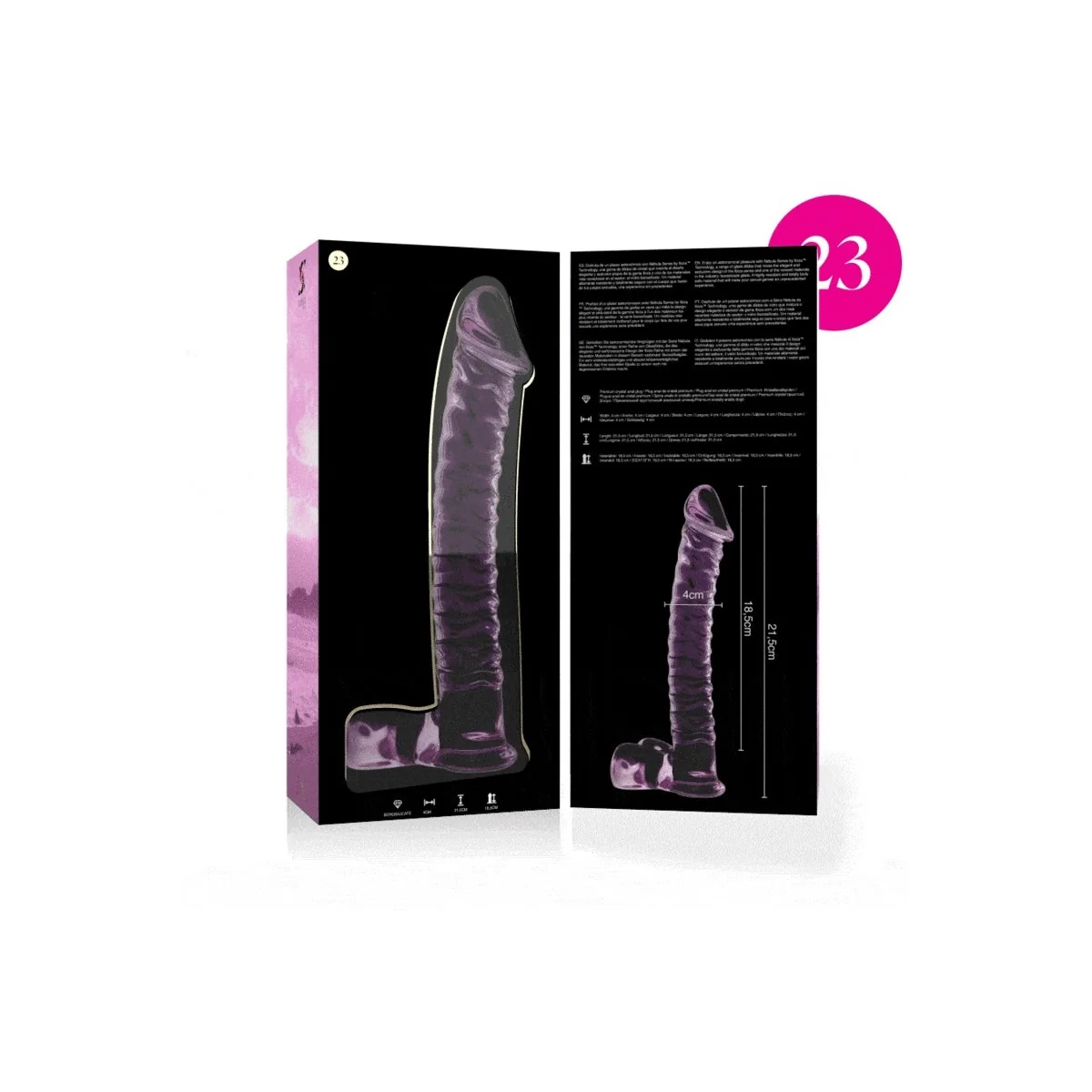 Modell 23 Dildo Borosilikatglas Rosa 21.5 cm -O- 4 cm von Nebula Series By Ibiza kaufen | Fesselliebe