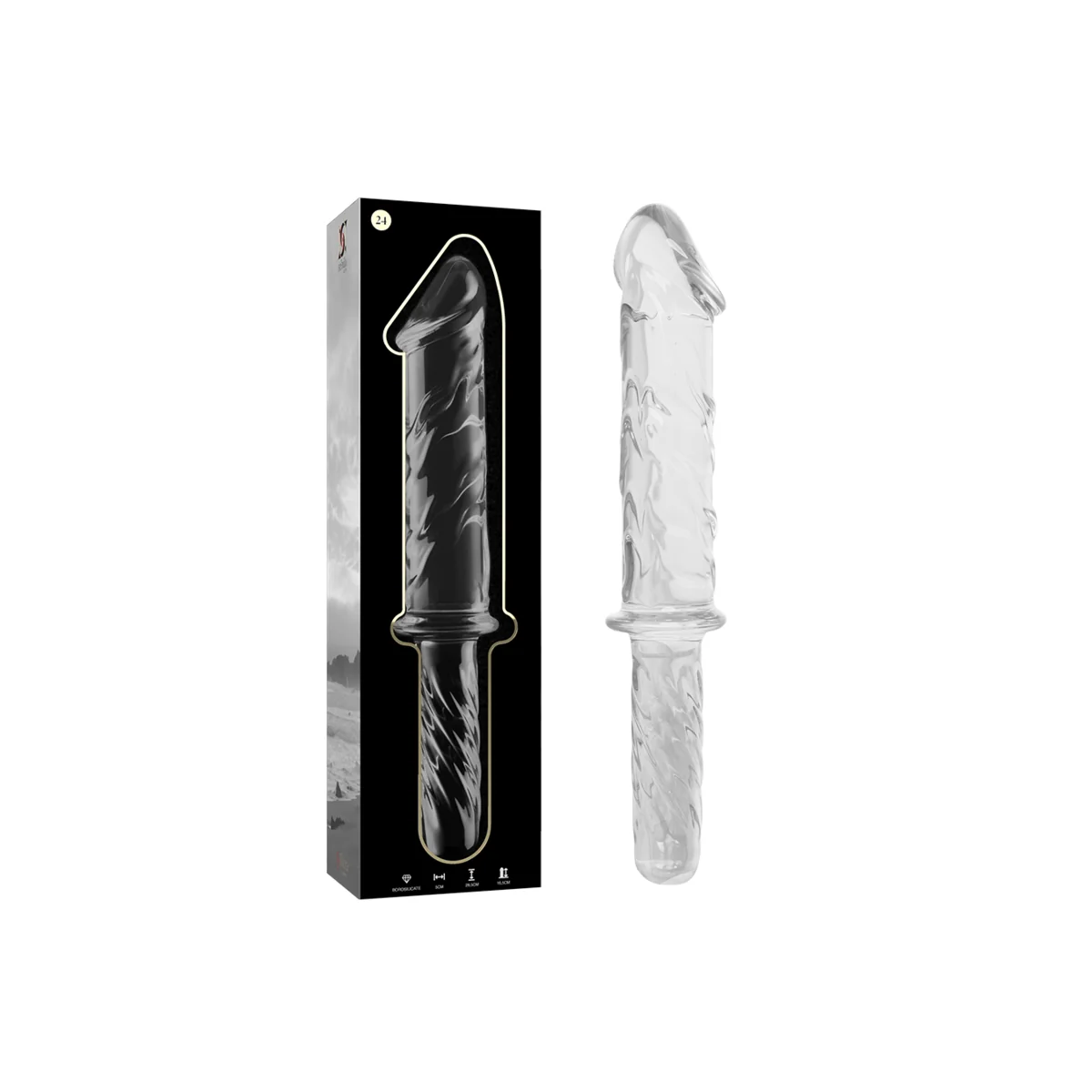 Modell 24 Dildo Borosilikatglas Klar 28.5 cm -O- 5 cm von Nebula Series By Ibiza kaufen | Fesselliebe