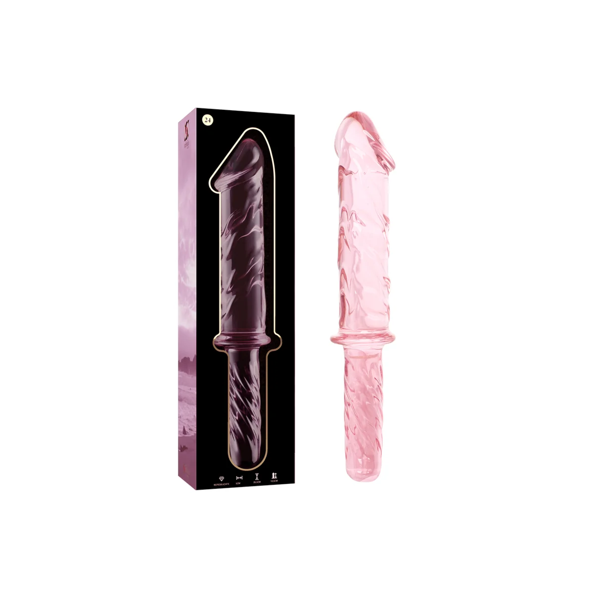 Modell 24 Dildo Borosilikatglas Rosa 28.5 cm -O- 5 cm von Nebula Series By Ibiza kaufen | Fesselliebe