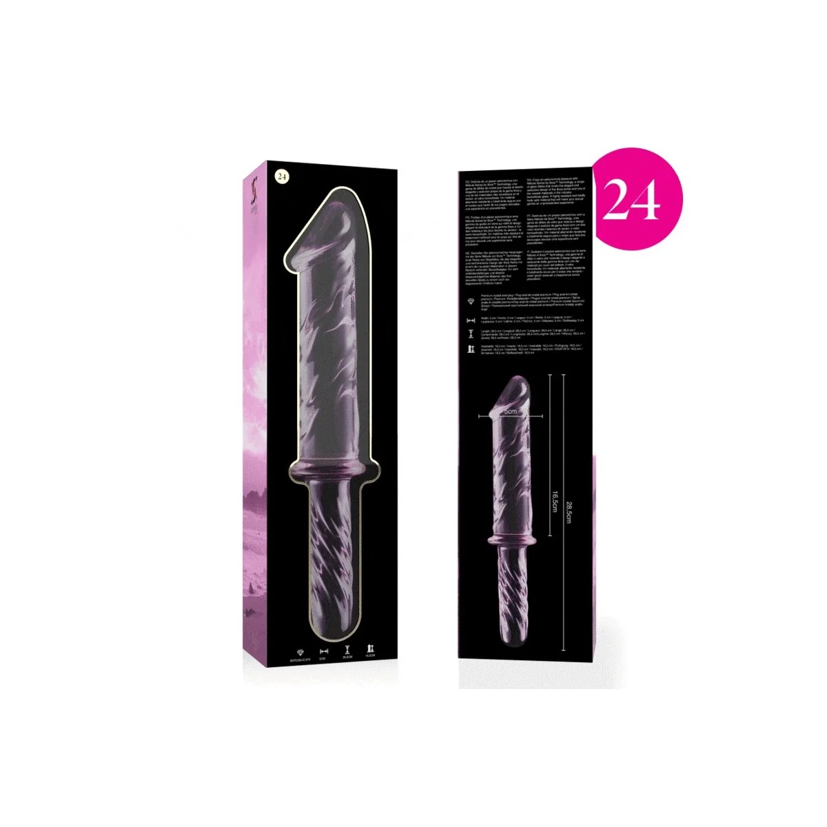 Modell 24 Dildo Borosilikatglas Rosa 28.5 cm -O- 5 cm von Nebula Series By Ibiza kaufen | Fesselliebe