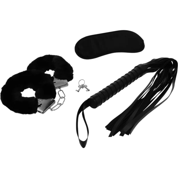 Fetish Erotikspielset 1 mit Handschellen, Blindmaske und Peitsche von Intense Fetish kaufen | Fesselliebe