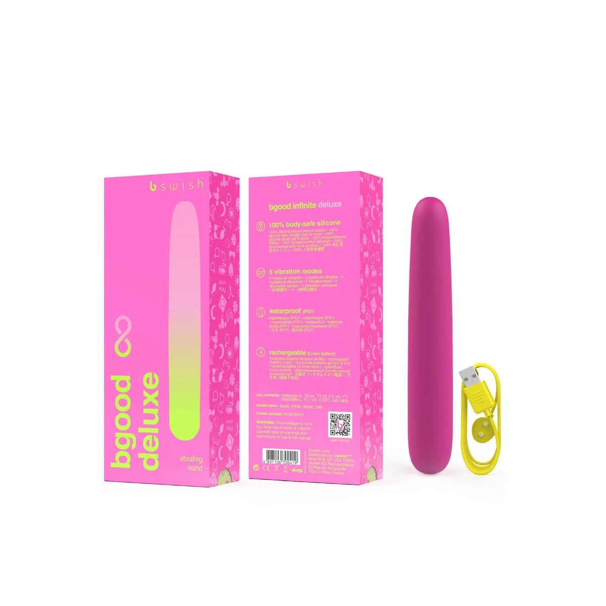 Bgood Infinite Deluxe wiederaufladbarer Vibrator Rosa Silikon von B Swish kaufen | Fesselliebe
