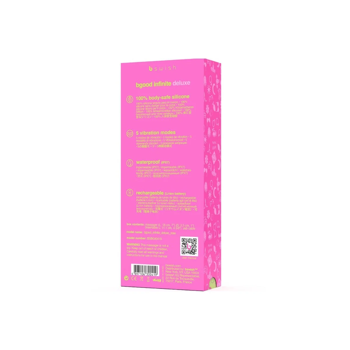 Bgood Infinite Deluxe wiederaufladbarer Vibrator Rosa Silikon von B Swish kaufen | Fesselliebe