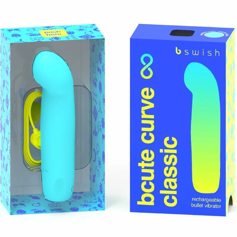 Bcute Curve Infinite Klassischer wiederaufladbarer Vibrator aus Blauem Silikon von B Swish kaufen | Fesselliebe 2