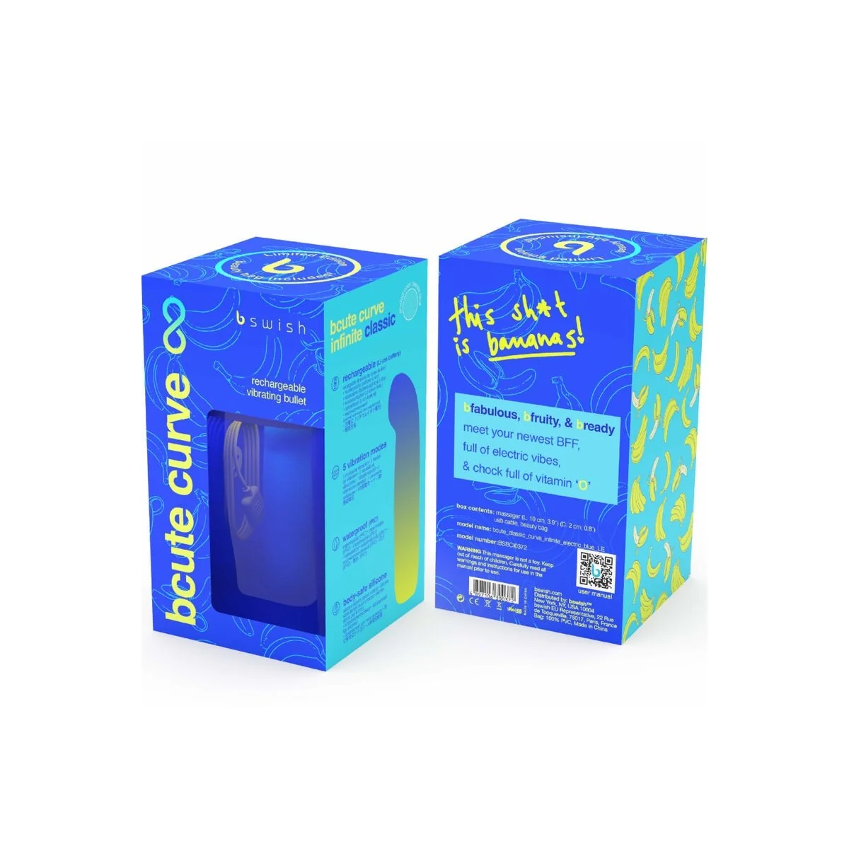 Bcute Curve Infinite Classic Limited Edition Blauer Silikon-Vibrator von B Swish kaufen | Fesselliebe