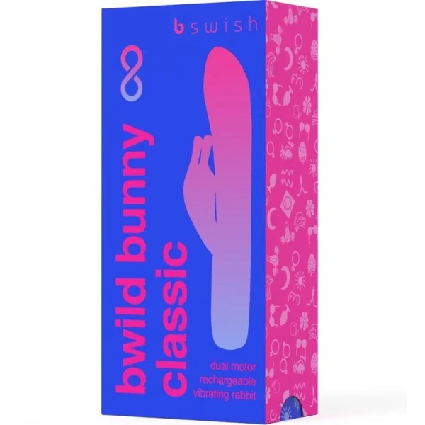 Bwild Bunny Infinite Klassischer wiederaufladbarer Vibrator aus Blauem Silikon von B Swish kaufen | Fesselliebe