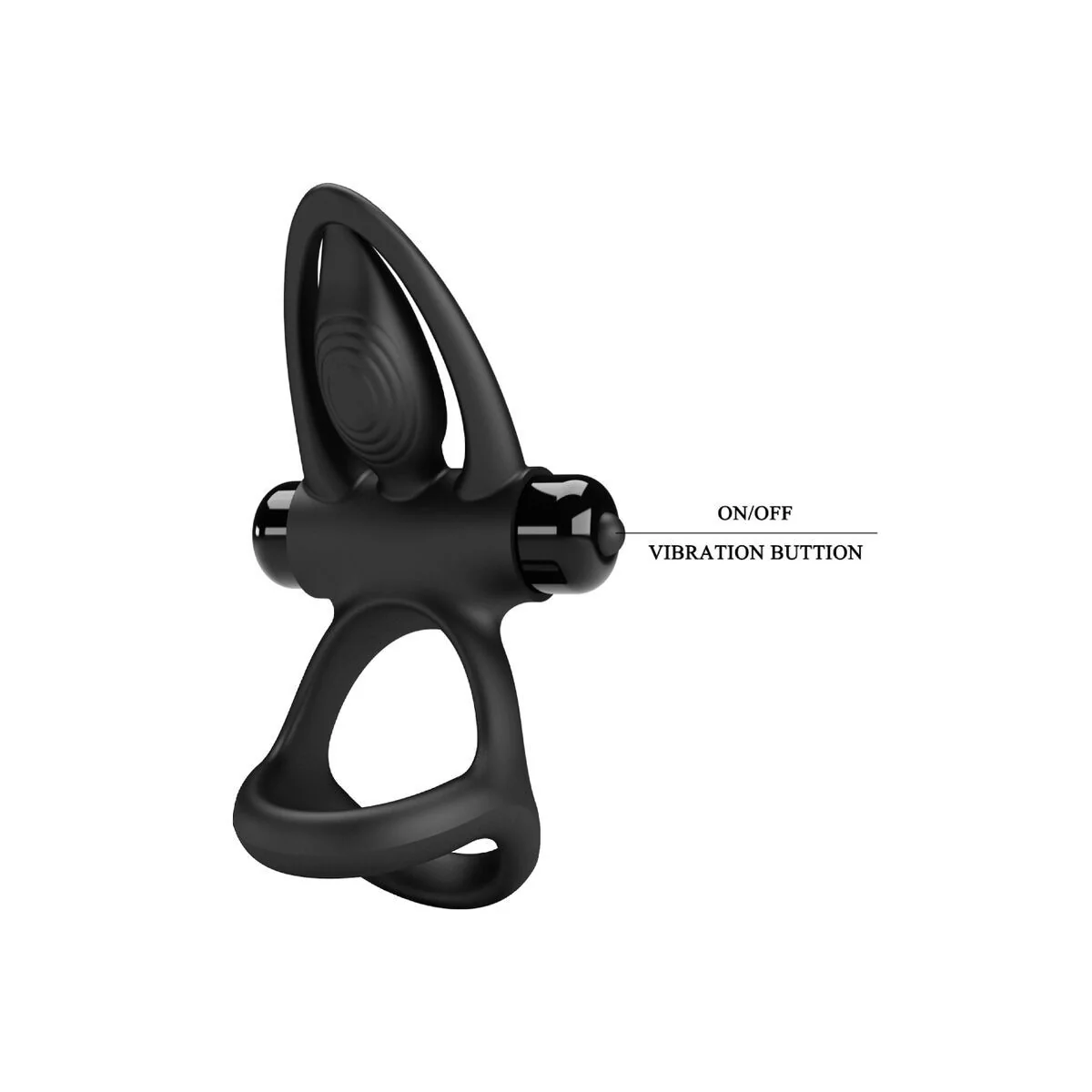 Vibrationsring 10 Vibrationen Schwarzes Silikon von Pretty Love Male kaufen | Fesselliebe