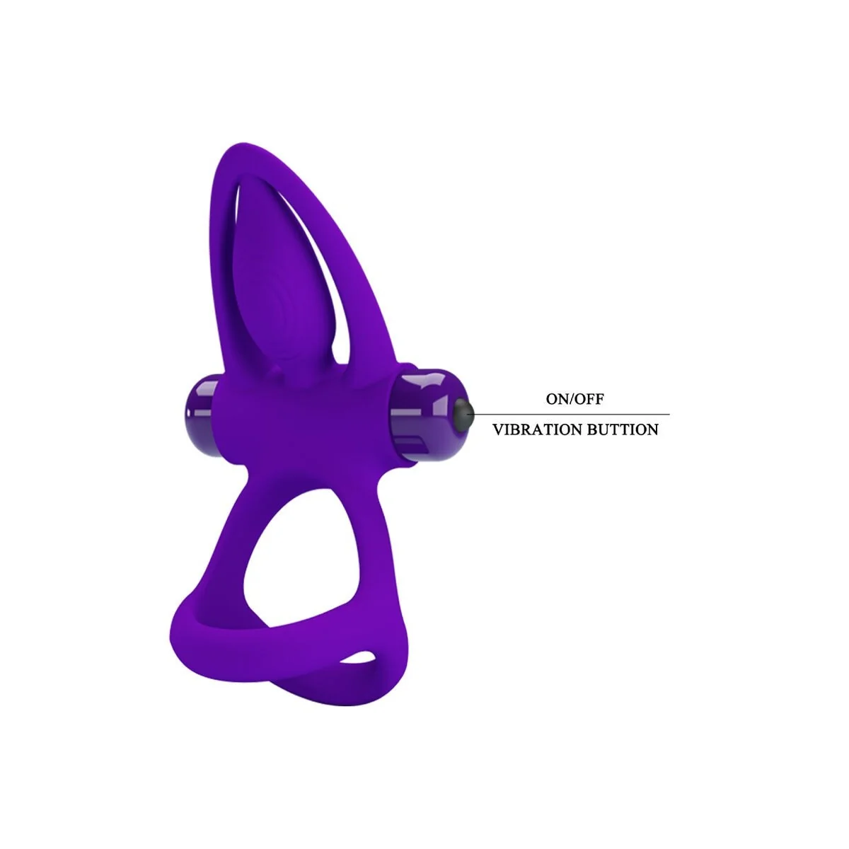 Vibratorring 10 Vibrationen Lila Silikon von Pretty Love Male kaufen | Fesselliebe