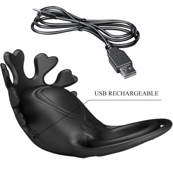 Ruben Vibratorring 7 Vibrationen Schwarzes Silikon von Pretty Love Male kaufen | Fesselliebe