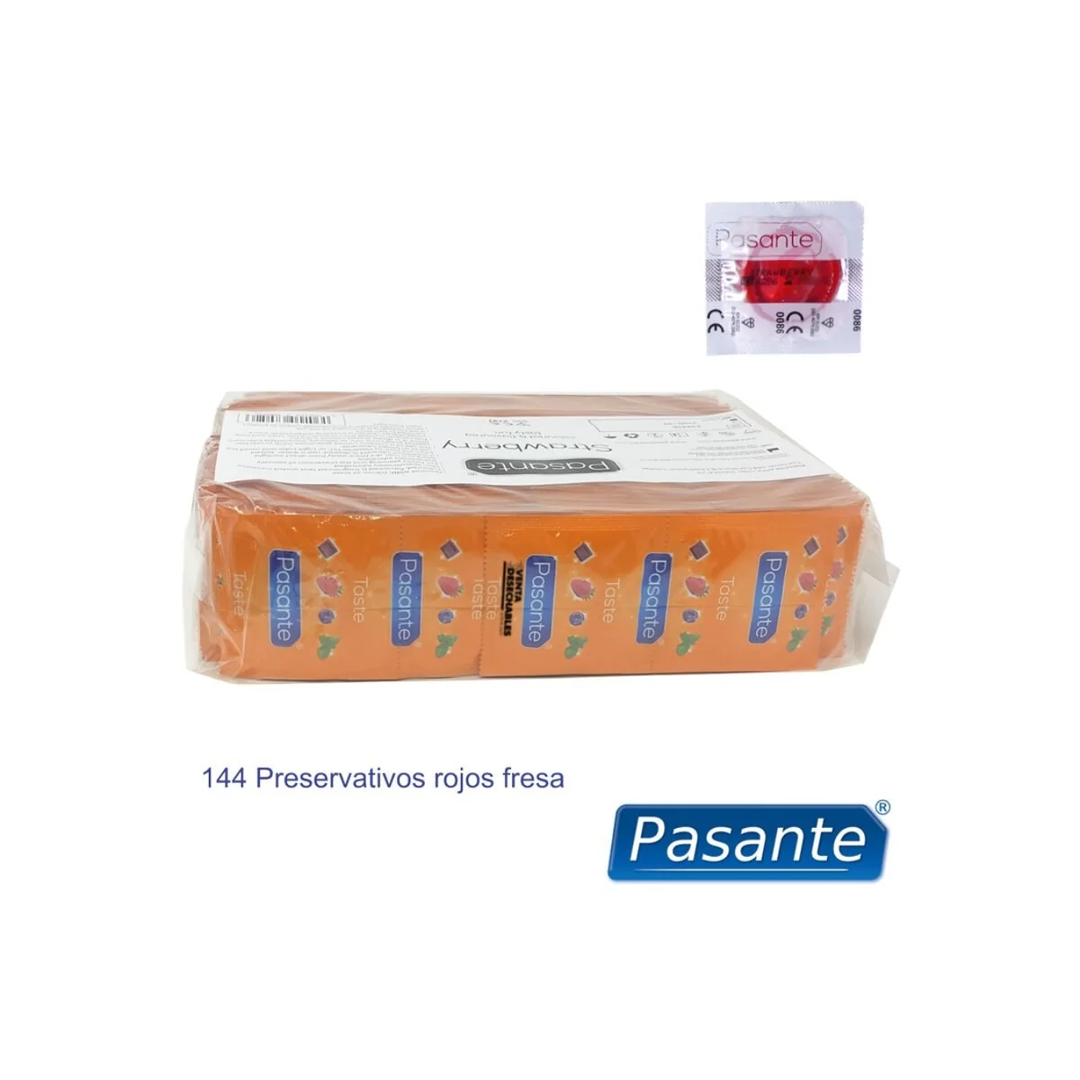 Kondome Geschmack Erdbeere Beutel 144 Stück von Pasante kaufen | Fesselliebe