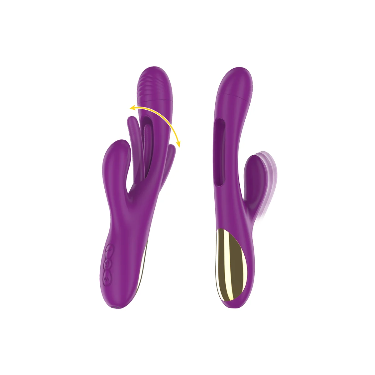 Apolo wiederaufladbarer Multifunktionsvibrator 7 Vibrationen mit Lila Schwingender Zunge von Intense Fun kaufen | Fesselliebe
