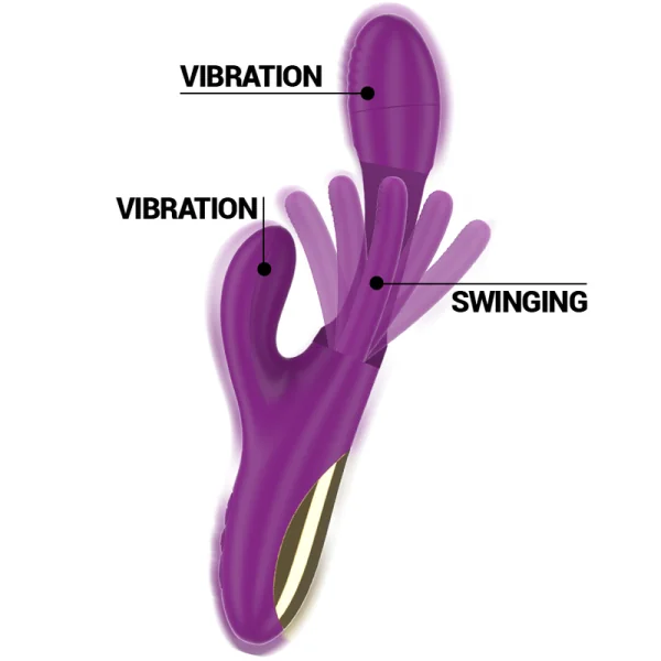 Apolo wiederaufladbarer Multifunktionsvibrator 7 Vibrationen mit Lila Schwingender Zunge von Intense Fun kaufen | Fesselliebe
