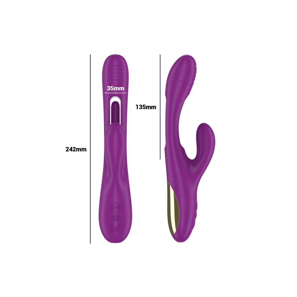 Apolo wiederaufladbarer Multifunktionsvibrator 7 Vibrationen mit Lila Schwingender Zunge von Intense Fun kaufen | Fesselliebe