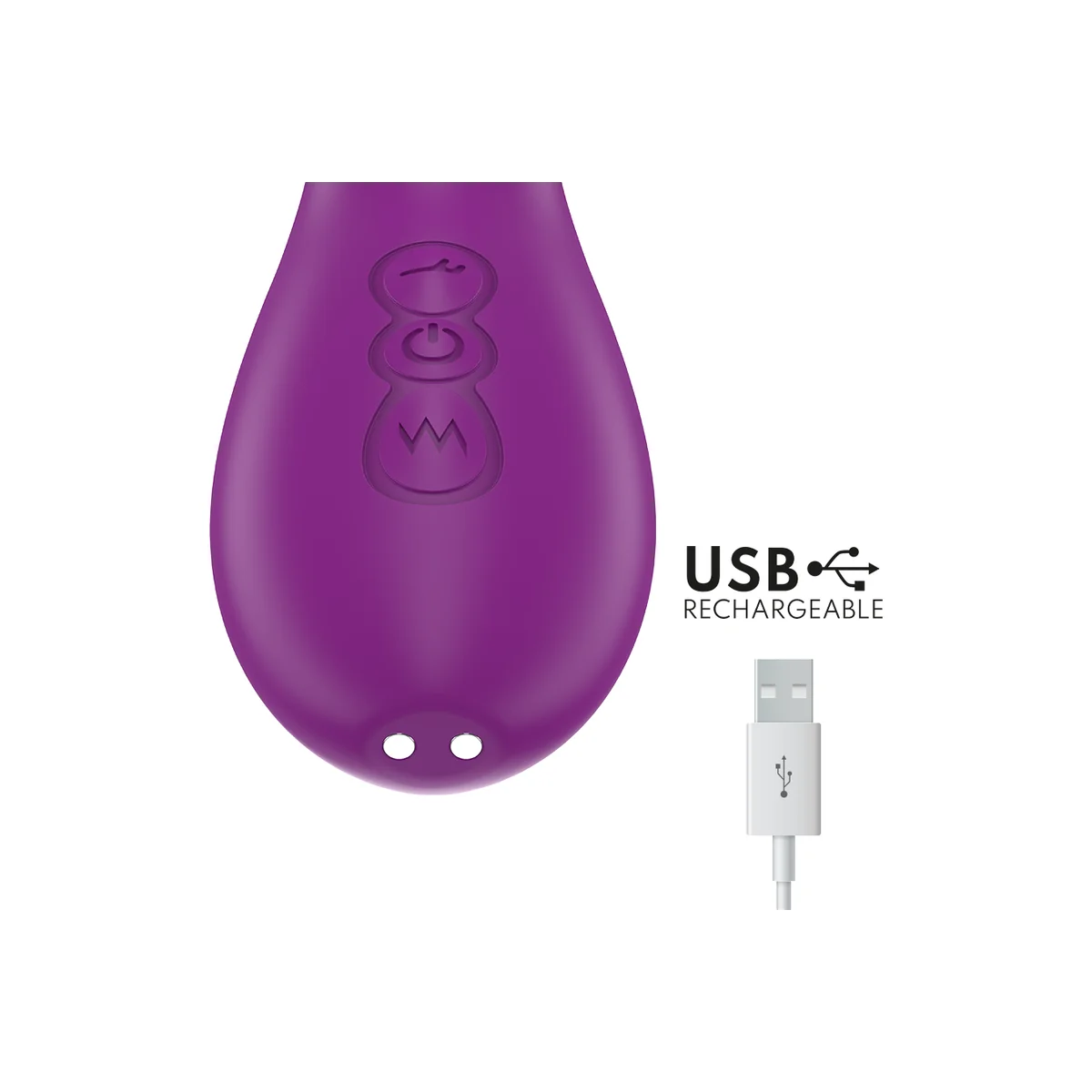 Apolo wiederaufladbarer Multifunktionsvibrator 7 Vibrationen mit Lila Schwingender Zunge von Intense Fun kaufen | Fesselliebe