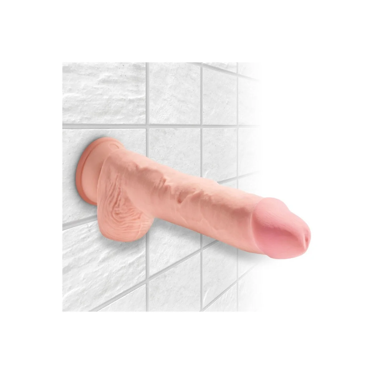 Realistischer Penis mit Eier 19.4 cm Leicht von King Cock kaufen | Fesselliebe