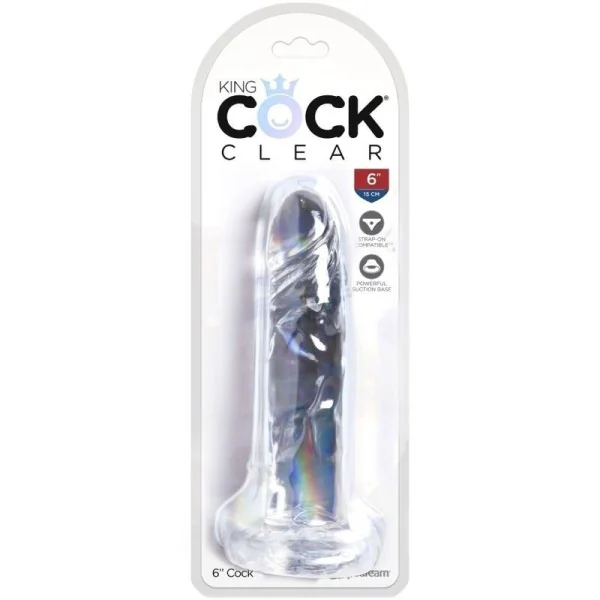 Clear realistischer Penis 15.5 cm Transparent von King Cock kaufen | Fesselliebe
