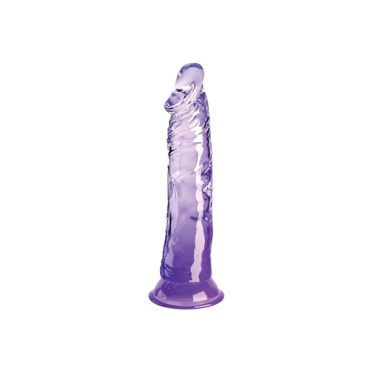 Clear realistischer Penis 19.7 cm Lila von King Cock kaufen | Fesselliebe